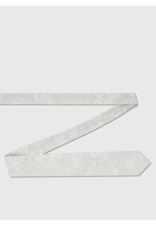 Pako Lorente - PAKO LORENTE – Jedwabny szary krawat męski. Okazja: na ślub cywilny, na wesele, na imprezę. Kolor: szary. Materiał: jedwab. Styl: elegancki