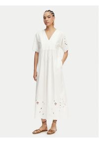 Weekend Max Mara Sukienka codzienna Tartufo 2615621092 Biały Relaxed Fit. Okazja: na co dzień. Kolor: biały. Materiał: bawełna. Typ sukienki: proste. Styl: casual #3