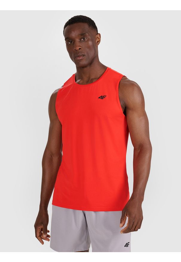 4f - 4F Tank top treningowy szybkoschnący męski - czerwony M. Kolor: czerwony