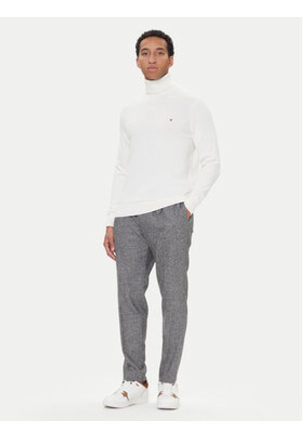TOMMY HILFIGER - Tommy Hilfiger Spodnie materiałowe Harlem MW0MW41340 Szary Regular Fit. Kolor: szary. Materiał: wełna