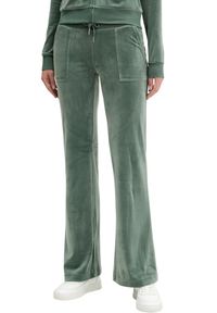 Juicy Couture - JUICY COUTURE Zielone damskie spodnie dresowe Layla Low Rise Pocket, Rozmiar XS. Kolor: zielony. Materiał: dresówka #5