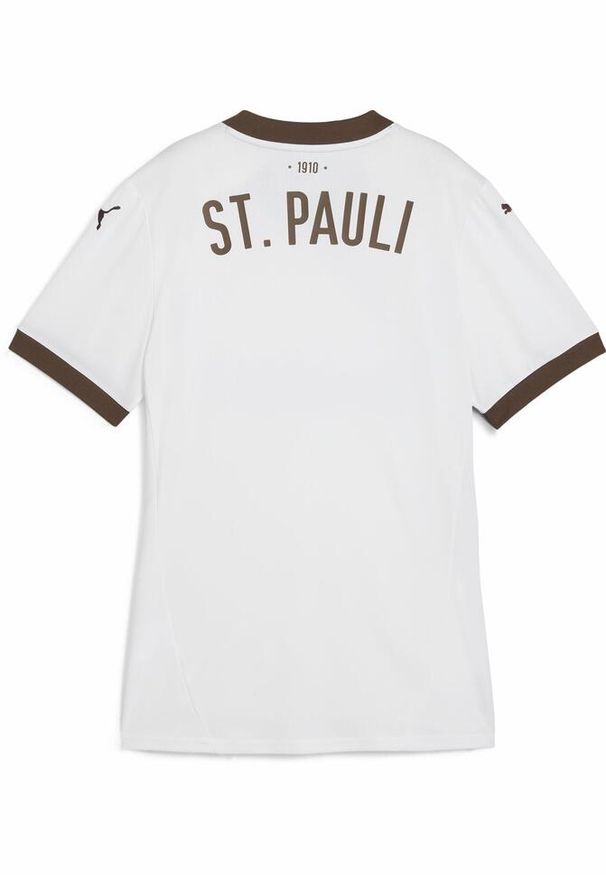 Puma - Damska koszulka wyjazdowa FC St. Pauli 24/25 PUMA White Espresso Brown. Kolor: biały, wielokolorowy, brązowy