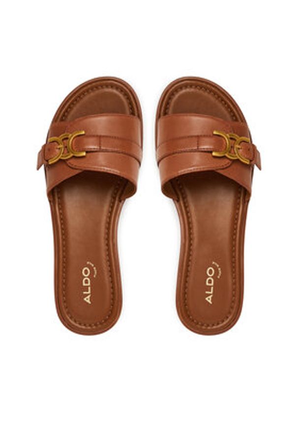 Aldo Klapki Dallaedar 13967704 Brązowy. Kolor: brązowy. Materiał: skóra
