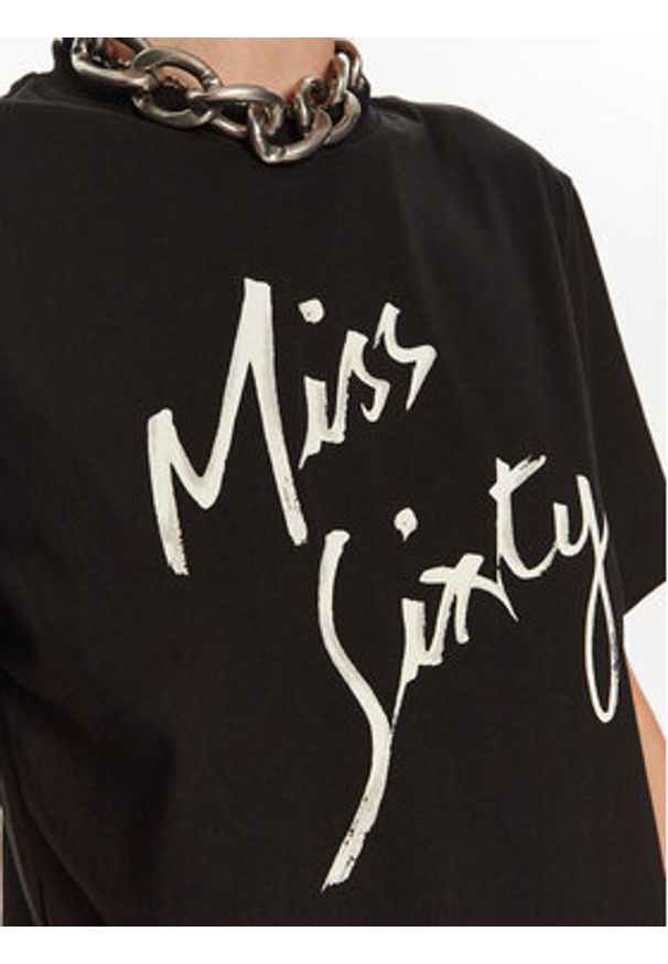 Miss Sixty T-Shirt 6L3SJ3780000 Czarny Regular Fit. Kolor: czarny. Materiał: bawełna