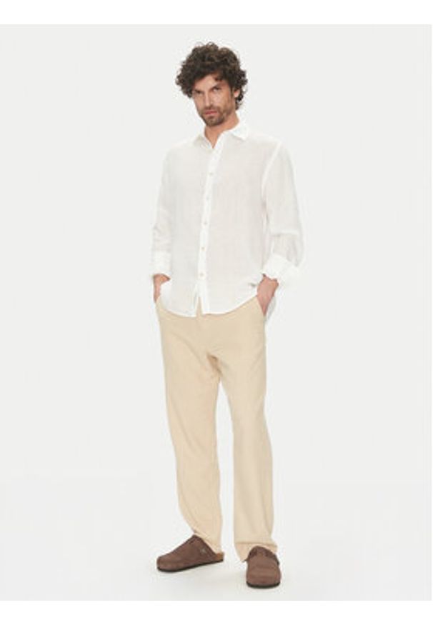 Liu Jo Koszula QA5097 T4359 11001 Biały Regular Fit. Kolor: biały. Materiał: len