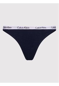 Calvin Klein Underwear Stringi 0000D1617A Granatowy. Kolor: niebieski. Materiał: bawełna #5