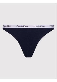 Calvin Klein Underwear Stringi 0000D1617A Granatowy. Kolor: niebieski. Materiał: bawełna