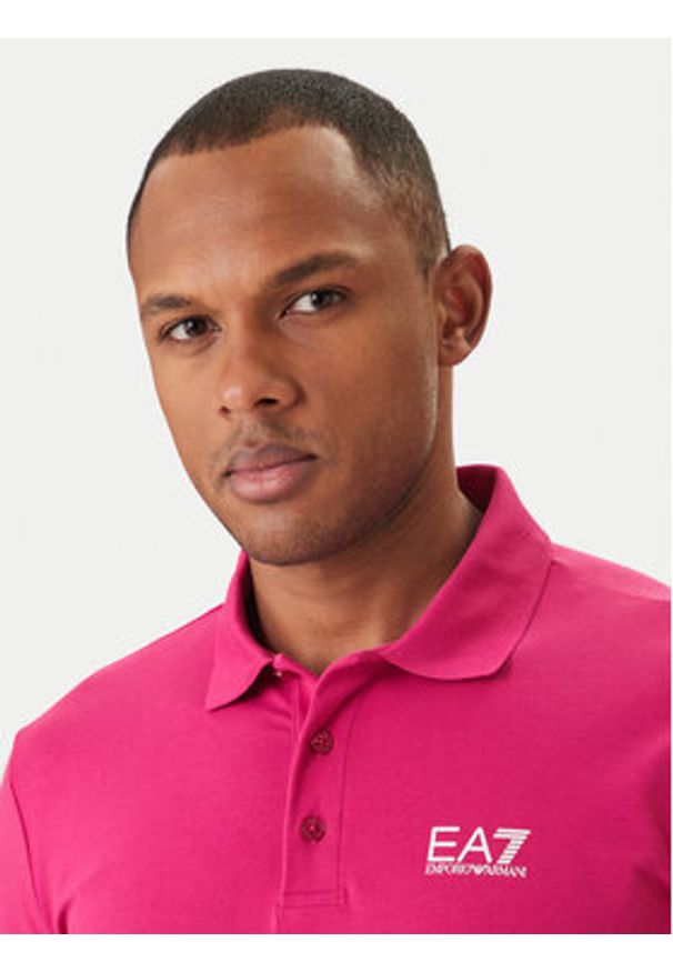 EA7 Emporio Armani Polo 8NPF14 PJVQZ M4089 Różowy Regular Fit. Typ kołnierza: polo. Kolor: różowy. Materiał: bawełna