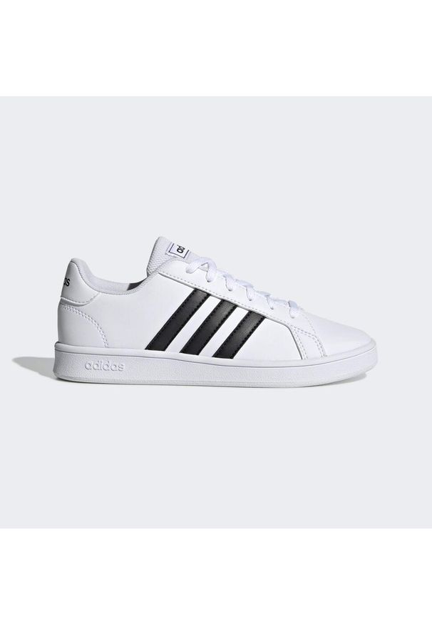 Buty sportowe dla dzieci Adidas Grand Court. Okazja: na co dzień. Kolor: biały, czarny, wielokolorowy