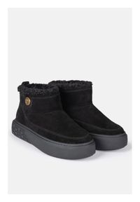 Pinko - PINKO Śniegowce YOKO 22 Czarny. Kolor: czarny. Materiał: zamsz, skóra