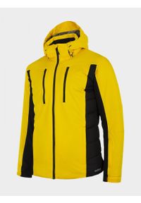 outhorn - Kurtka narciarska męska KUMN605 - żółty - Outhorn. Kolor: żółty. Materiał: poliester, mesh. Sport: narciarstwo #1