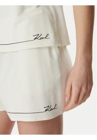 Karl Lagerfeld - KARL LAGERFELD Piżama B1W45011 Beżowy jasny Regular Fit. Kolor: beżowy. Materiał: wiskoza #3