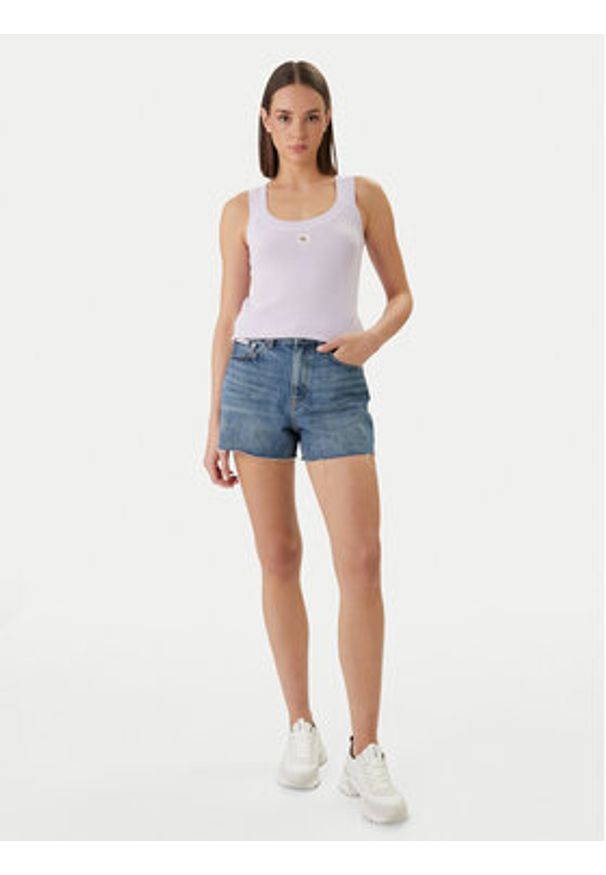 Calvin Klein Jeans Szorty jeansowe LV047F766G Niebieski Relaxed Fit. Kolor: niebieski. Materiał: bawełna