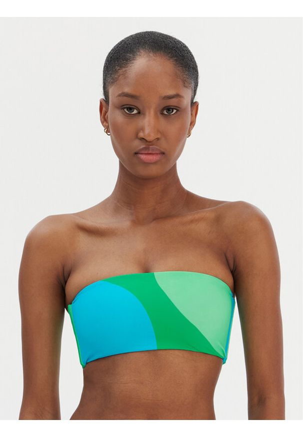 Seafolly Góra od bikini Sorrento 31534-277 Zielony. Kolor: zielony. Materiał: syntetyk