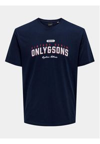 Only & Sons T-Shirt Lenny 22028593 Granatowy Regular Fit. Kolor: niebieski. Materiał: bawełna #4