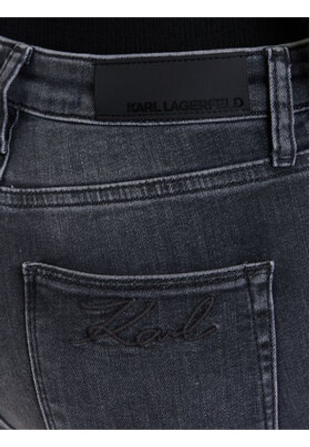 Karl Lagerfeld - KARL LAGERFELD Jeansy A3W10016 Szary Skinny Fit. Kolor: szary