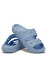 Crocs Klapki Classic Sandal v2 K 209421 Błękitny. Kolor: niebieski