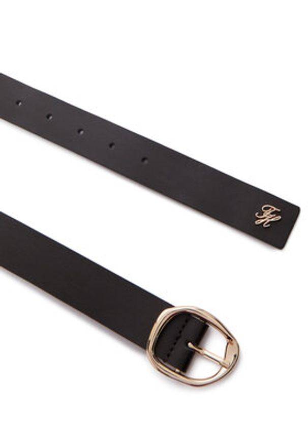 TOMMY HILFIGER - Tommy Hilfiger Pasek Th Sculpt 3.0 AW0AW18697 Brązowy. Kolor: brązowy. Materiał: skóra