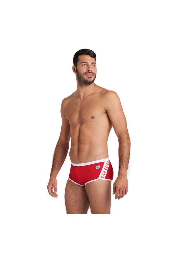 Kąpielówki Arena Icons Solid Low Waist. Kolor: czerwony, biały, wielokolorowy