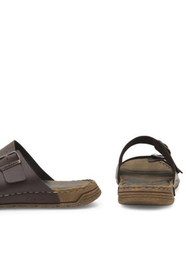 Rieker Klapki 21997-25 Brązowy. Kolor: brązowy. Materiał: skóra