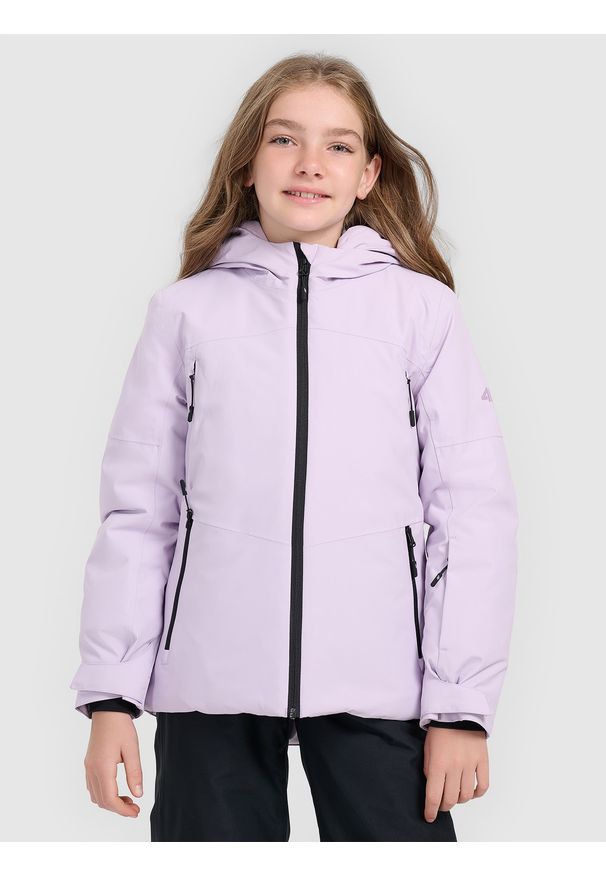 4f - 4F Kurtka narciarska membrana 8000 dziewczęca - fioletowa 146 (10-11 lat). Kolor: fioletowy. Materiał: poliester. Sezon: lato