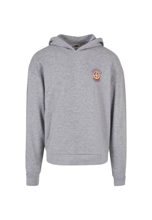 Sweat z kapturem Urban Classics Big Peace. Typ kołnierza: kaptur. Kolor: szary