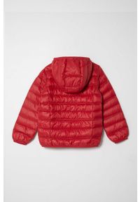 EA7 Emporio Armani kurtka puchowa dziecięca kolor czerwony. Okazja: na co dzień. Typ kołnierza: kaptur. Kolor: czerwony. Materiał: puch. Styl: casual #2