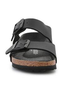 Klapki Birkenstock Arizona Triples 1019069 czarne. Kolor: czarny. Materiał: materiał, syntetyk. Wzór: paski