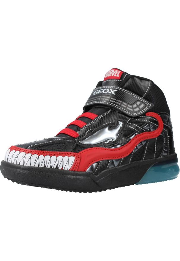 Geox - Buty GEOX J GRAYJAY BOY D Czarny. Kolor: czarny. Materiał: syntetyk, tkanina. Sport: turystyka piesza