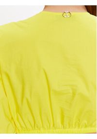 TwinSet - TWINSET Sukienka letnia 231TT2044 Żółty Regular Fit. Kolor: żółty. Materiał: bawełna. Sezon: lato #5