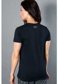 Under Armour t-shirt treningowy Tech kolor czarny 1255839-100. Kolor: czarny. Materiał: skóra, materiał. Wzór: gładki #4