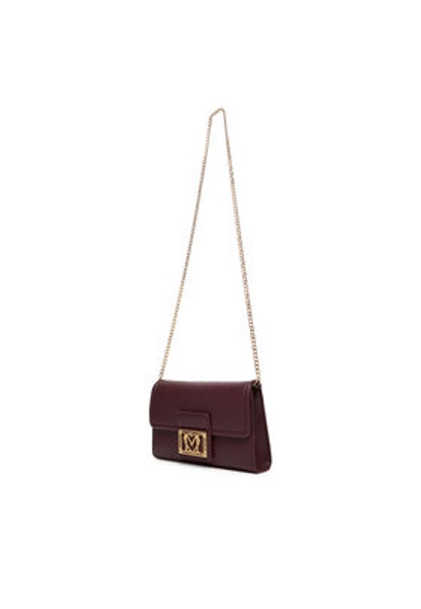Love Moschino - LOVE MOSCHINO Torebka JC4093PP1NLI0552 Bordowy. Kolor: czerwony. Materiał: skórzane