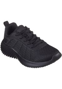 skechers - Adidasy Skechers Bounder - Karonik, Dzieci. Okazja: na co dzień. Zapięcie: sznurówki. Kolor: czarny. Materiał: materiał. Szerokość cholewki: normalna