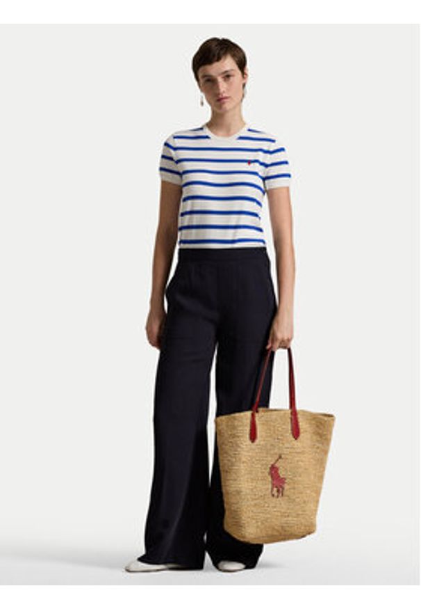 Polo Ralph Lauren Sweter 211891886006 Biały Relaxed Fit. Typ kołnierza: polo. Kolor: biały. Materiał: bawełna