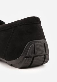 Born2be - Czarne Mokasyny na Płaskiej Podeszwie ze Skórzaną Wkłądką Tyrion. Zapięcie: bez zapięcia. Kolor: czarny. Materiał: skóra. Wzór: gładki, aplikacja. Obcas: na płaskiej podeszwie. Styl: klasyczny #8