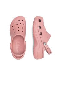 Crocs Klapki BAYA PLATFORM CLOG 208186-682 Różowy. Kolor: różowy. Materiał: syntetyk. Obcas: na platformie #5