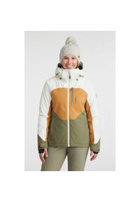 Kurtka zimowa na narty i snowboard damska O'Neill Carbonite 10K/10K. Kolor: zielony, pomarańczowy, brązowy, wielokolorowy. Sezon: zima. Sport: snowboard, narciarstwo #1