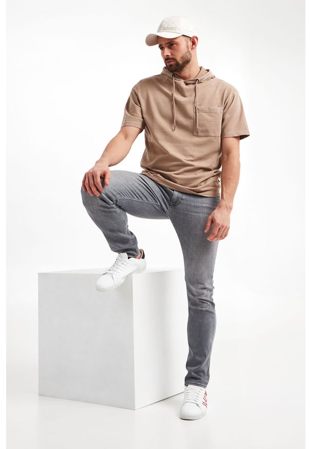 JOOP! Jeans - T-shirt JOOP! JEANS. Typ kołnierza: kaptur. Długość rękawa: krótki rękaw. Długość: krótkie