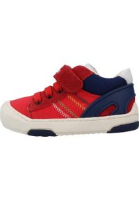 Buty dziecięce Geox Jayj Sneaker 20. Kolor: czerwony. Materiał: tkanina, skóra. Sport: turystyka piesza