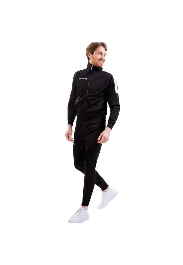 Givova - Dres Męski Tuta Revolution. Kolor: czarny, biały, wielokolorowy. Materiał: dresówka