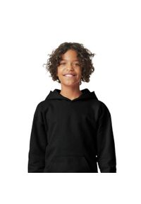 GILDAN - Bluza Dziecięca Softstyle Plain Fleece Midweight Hoodie. Kolor: czarny
