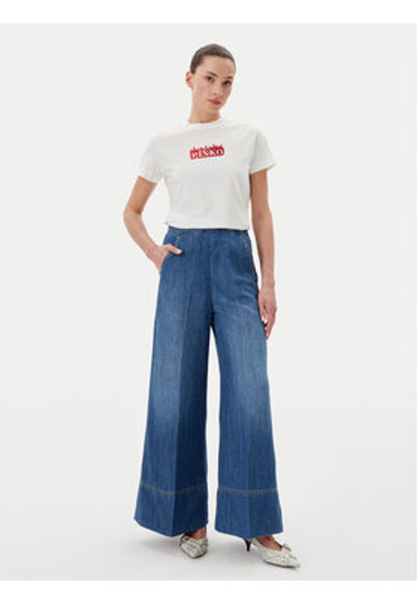 Pinko - PINKO Jeansy New Paolina 104823 A2GQ Niebieski Wide Leg. Kolor: niebieski
