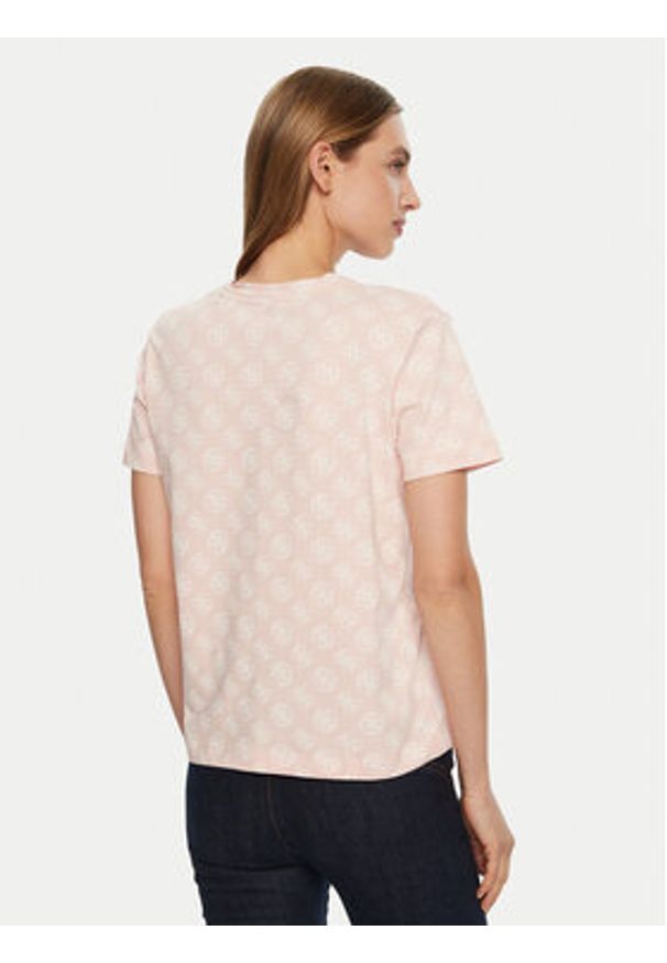 Guess T-Shirt V4YI04 I3Z14 Różowy Regular Fit. Kolor: różowy. Materiał: bawełna