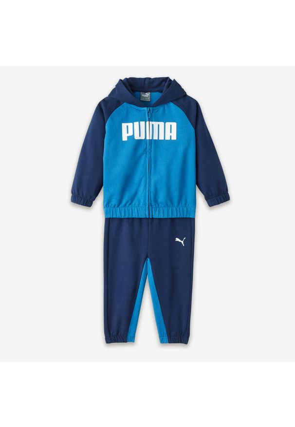 Dres dziecięcy Puma. Kolor: niebieski. Materiał: dresówka