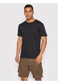 Brave Soul T-Shirt MTS-149ARKHAMN Czarny Regular Fit. Kolor: czarny. Materiał: bawełna