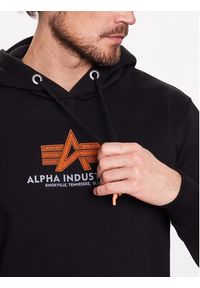 Alpha Industries Bluza Basic 178312RB Czarny Regular Fit. Kolor: czarny. Materiał: bawełna