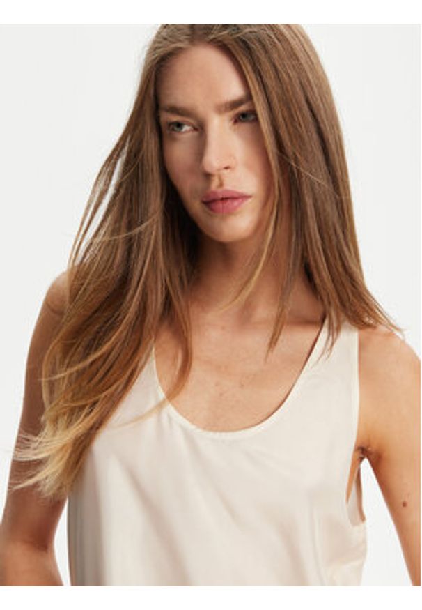 Marella Top Meana 2513161045 Écru Regular Fit. Kolor: kremowy. Materiał: jedwab