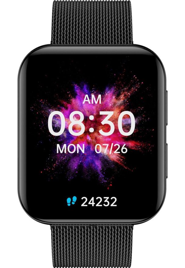 GARETT - Smartwatch Garett GRC MAXX Czarny (GRC MAXX Czarny stalowy). Rodzaj zegarka: smartwatch. Kolor: wielokolorowy, czarny, szary