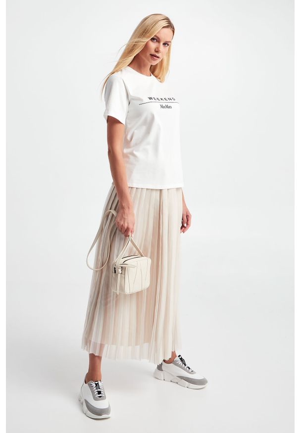 Weekend Max Mara - T-shirt Navetta WEEKEND MAX MARA. Materiał: bawełna, guma. Wzór: aplikacja, nadruk