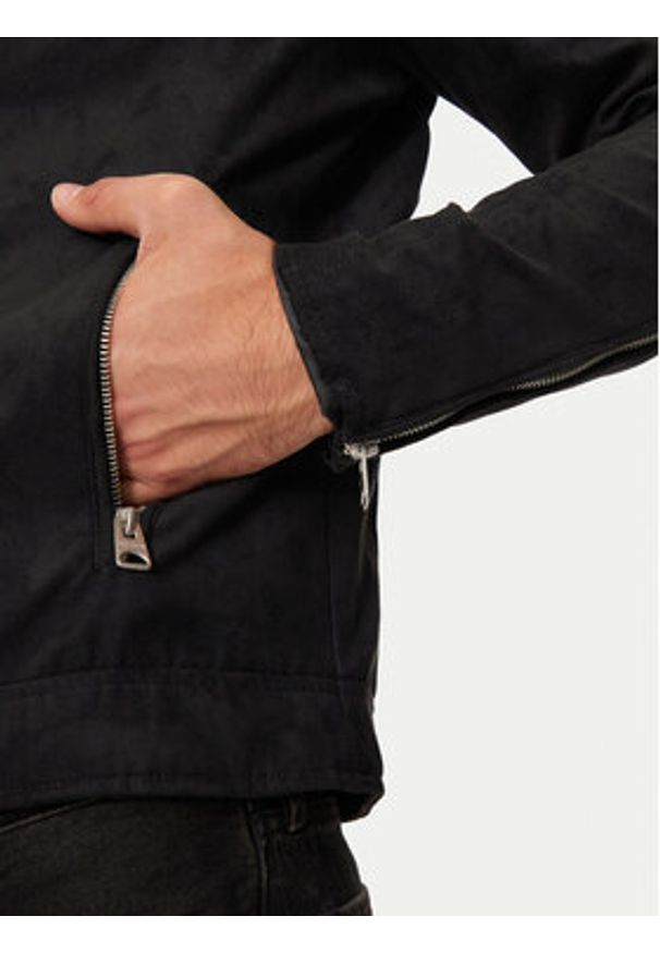 Only & Sons Kurtka z imitacji skóry Gus 22029650 Czarny Regular Fit. Kolor: czarny. Materiał: skóra